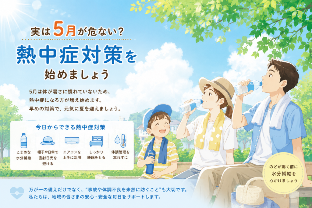 実は5月が危ない？熱中症対策を始めましょう